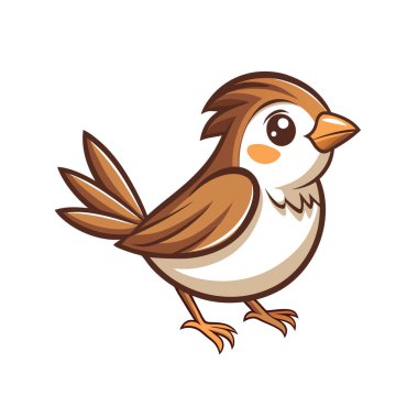 kuş çizgi film tasarım vektör çizer