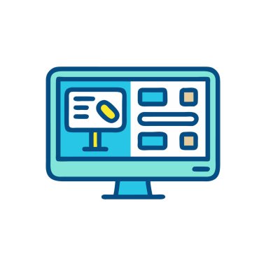 bilgisayar monitörü ile konuşma balonu