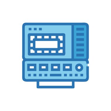 bilgisayar vektörü düz renk simgesi