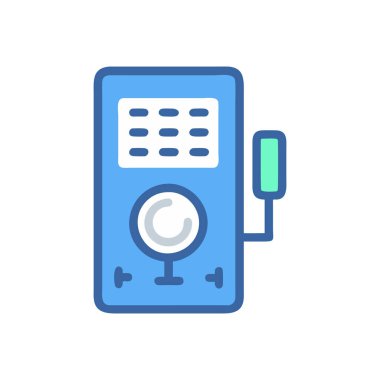 radyo vektörü düz renk simgesi