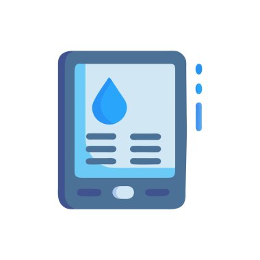 Su renk ikonunu düşürür. Su damlası işareti, beyaz üzerinde izole.