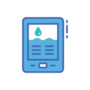 su damlası renk düz vektör simgesi