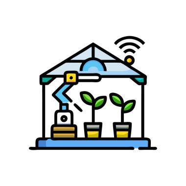 akıllı ev simgesi, vektör illüstrasyonu, internet teknolojisi