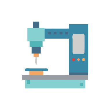 Dikiş makinesi simgesini, düz stil