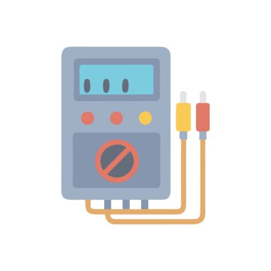 elektronik devre düz simge, vektör illüstrasyonu