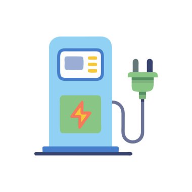 Şarj istasyonu elektrikli araba simgesi