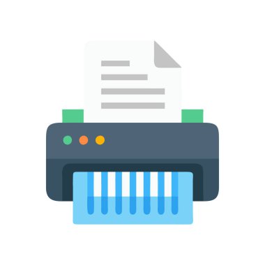 yazıcı düz simge vektörü