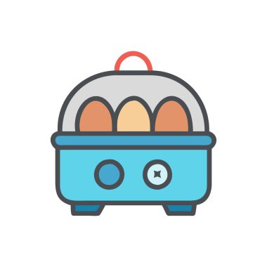 tavuk yumurtası renk çizgisi vektör simgesi