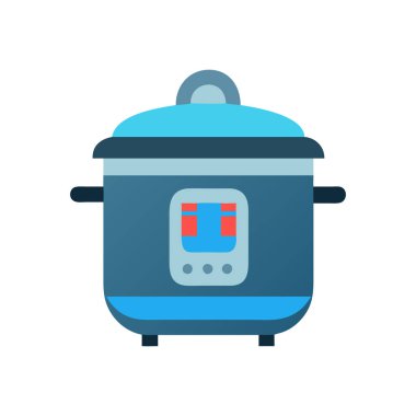 Mutfak fırınının düz stili vektör çizimi. Tencere ikonu. Tencere. Tencere sembolü. Tencere. tencere simgesi.