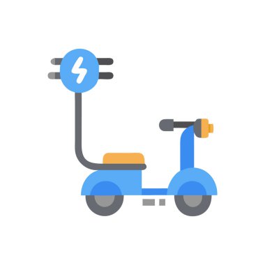 elektrik bisiklet vektör simgesi