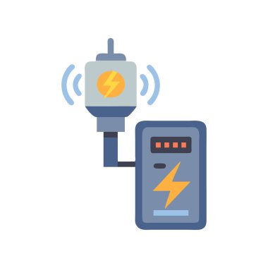 Şimşek simgeli elektrikli araba