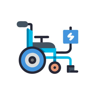 elektrikli scooter düz simge vektör çizimi