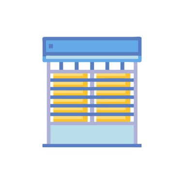 Elektronik depolama simgesi vektörü izole edilmiş. İnce çizgi işareti. renk kontur sembolü resimlemesi