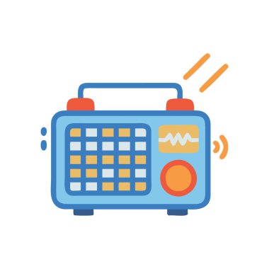 radyo radyo rengi düz vektör simgesi