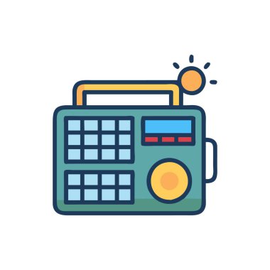 Elektronik radyo ikonu. vektör illüstrasyonu.