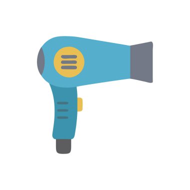 Kurutucu düz simgesinin vektör çizimi izole edildi