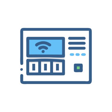 Bilgisayar vektör simgesi beyaz arkaplanda izole edildi, bilgisayar vektörü işareti