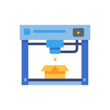 Yazıcı makine simgesi vektörü. renk çizgisi işareti. izole edilmiş sembol çizimi