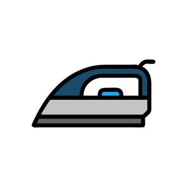 Elektrik süpürgesi renk çizgisi simgesi. izole vektör