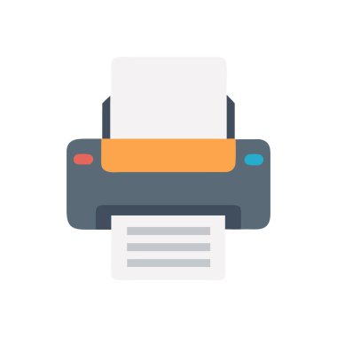 Yazıcı renkli vektör simgesi