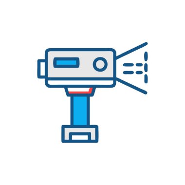 Tornavida çizgisi olan robotik robot ve stil simgesi tasarımı, yapay zeka teknolojisi robotu ve makine temalı vektör çizimi