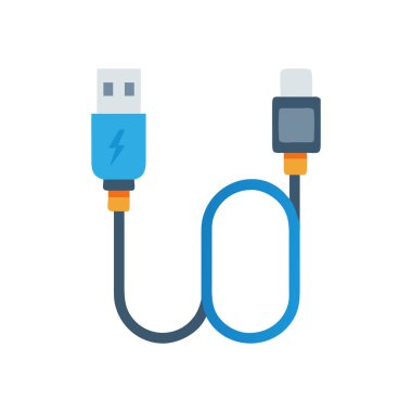 usb flash kablo izole edilmiş ikon vektör illüstrasyon tasarımı