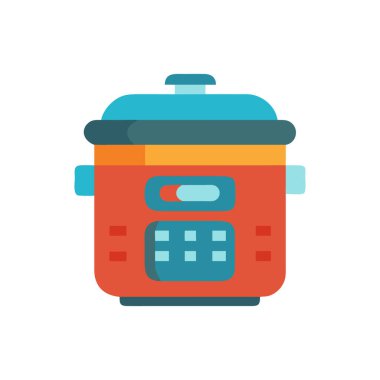 yemek makinesi düz simgesi, vektör illüstrasyonu