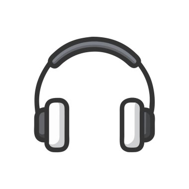 Beyaz arkaplanda kulaklık simgesi