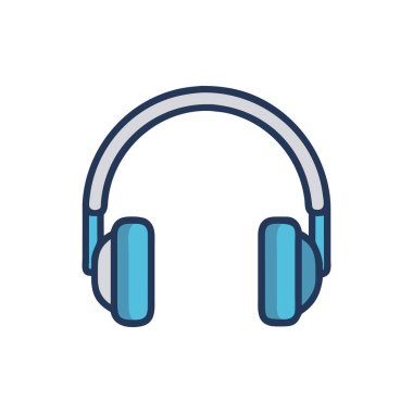 kulaklık simgesi vektör illüstrasyonu