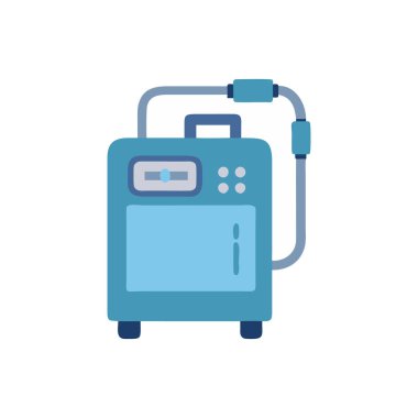 Beyaz arkaplanda elektrikli gaz ısıtıcı vektör çizimi.