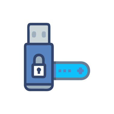 usb simge vektör illüstrasyonu