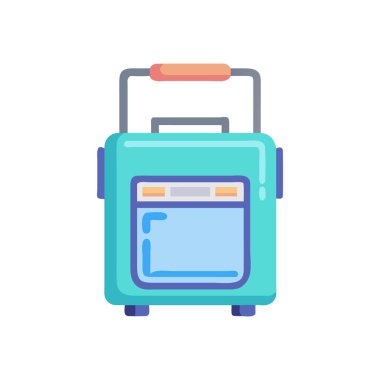 Okul Çantası simgesi vektör olarak. Logotype