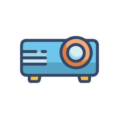 kamera vektörü düz renk simgesi