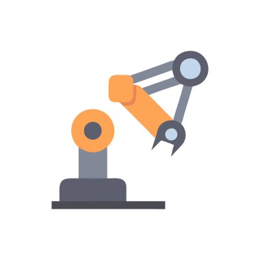 Robotik kol simgesi, vektör illüstrasyon