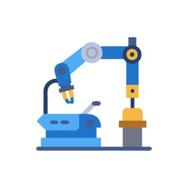 robotik kol simgesi, vektör illüstrasyon tasarımı