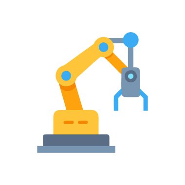 Şeffaf bir arkaplanda robot kol vektör çizimi. Birinci kalite semboller. kavram ve grafik tasarımı için vektör çizgisi düz simgesi.