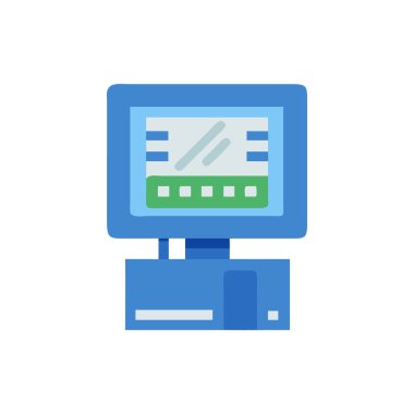 bilgisayar vektörü ince çizgi simgesi