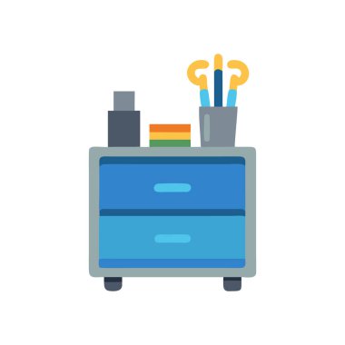 Ofis masasının düz vektör tasarımı