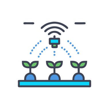 Kablosuz bağlantı renk çizgisi simgesi. vektör illüstrasyonu
