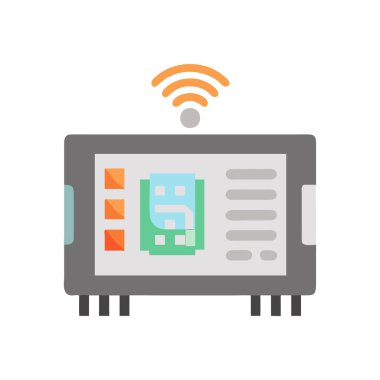 Elektronik tahta vektör tasarımlı wifi