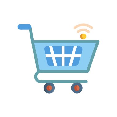 online alışveriş arabası vektör simgesi