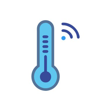 Beyaz arka Grou 'da izole edilmiş termometre ikon vektör işareti ve sembol