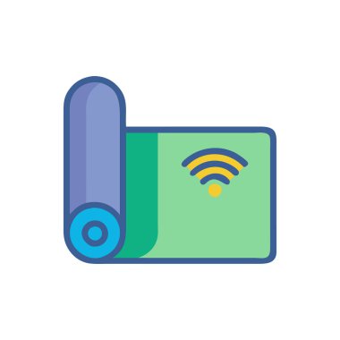 Kablosuz sinyal ikon vektör tasarımlı kablosuz bağlantı