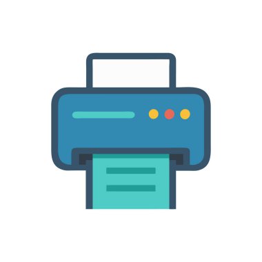 Yazıcı simgesi, vektör illüstrasyonu