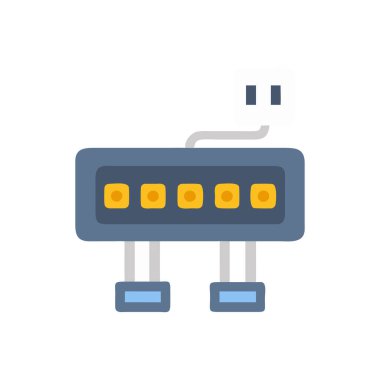 Çizgi film robot simgesinin vektör çizimi