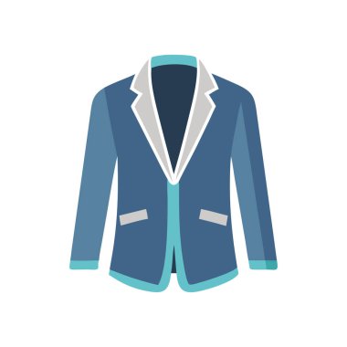 izole edilmiş erkek ceket ikonu vektör illüstrasyonu