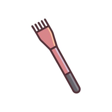 çatal vektörü düz renk simgesi