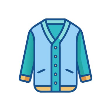 giysi doldurulmuş mavi vektör simgesi dekoru