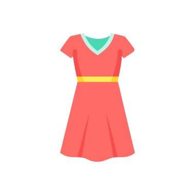 Kadın giysileri düz vektör simgesi