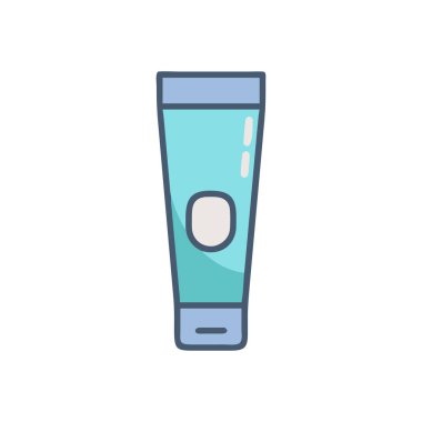 Beyaz arkaplanda izole edilmiş tüp vektör simgesi